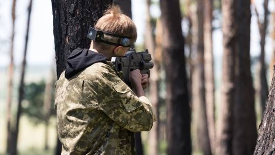 Lasergame in het bos